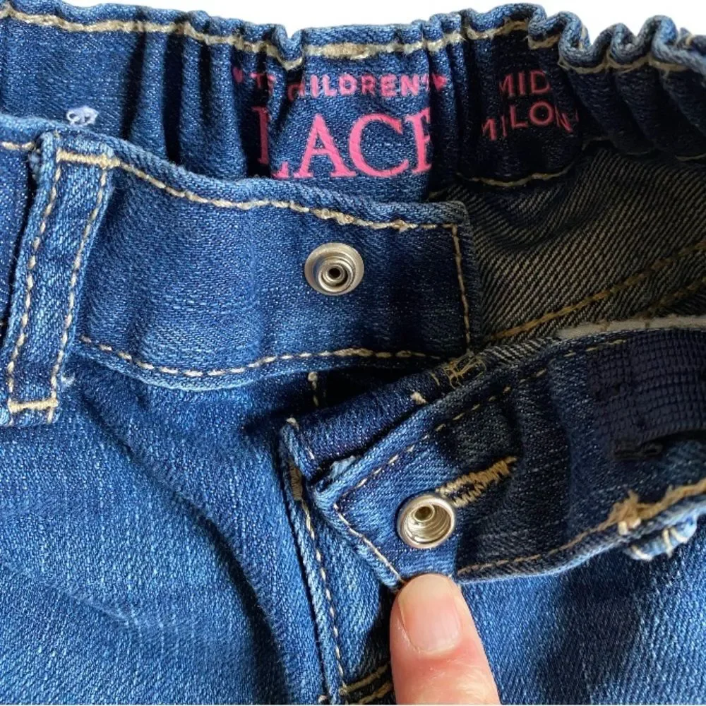 The Children's Place Toddler Girls Denim Shortie Shorts Size 12-18 M Mid Wash